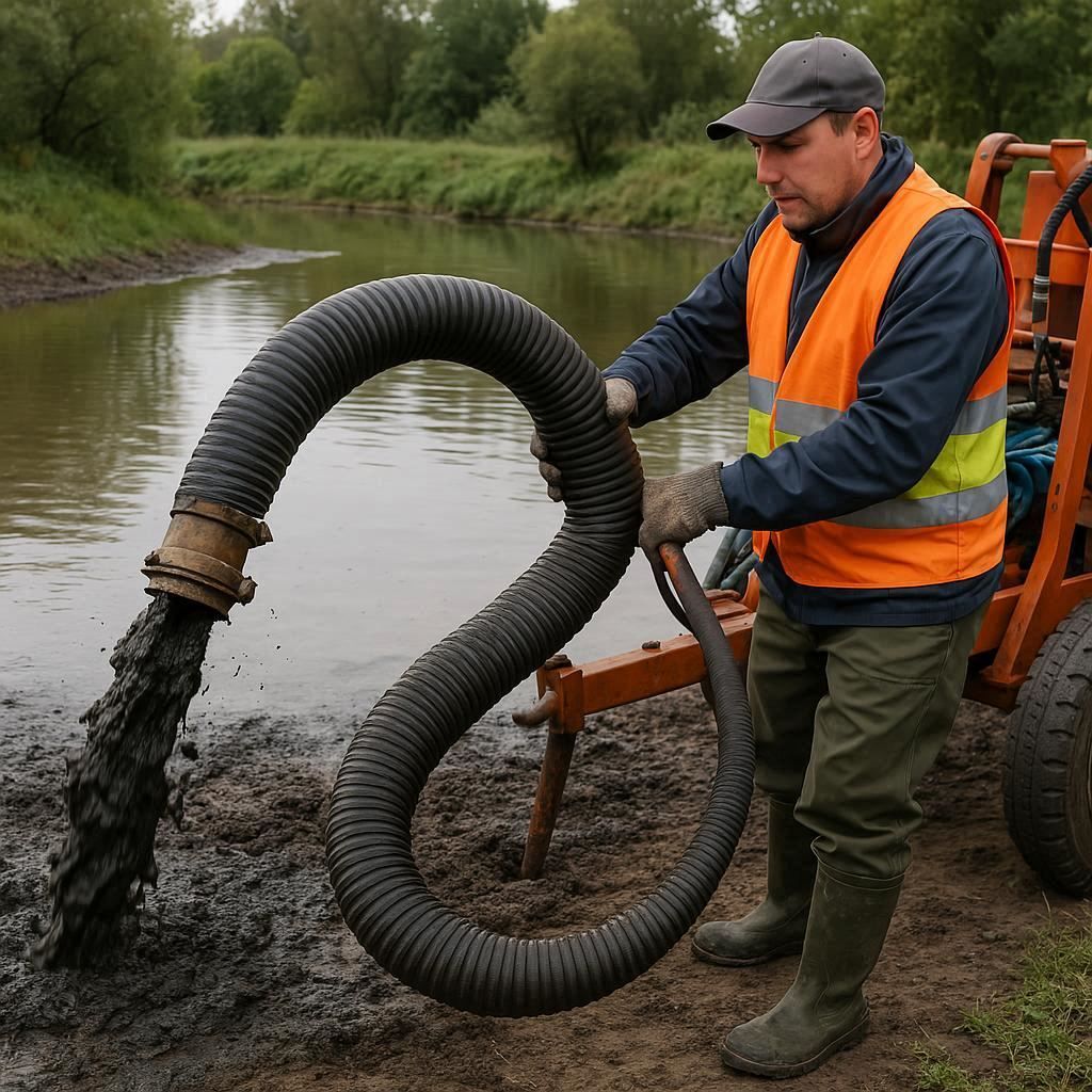 Очистка прудов и водоемов от ила в Каменногорске