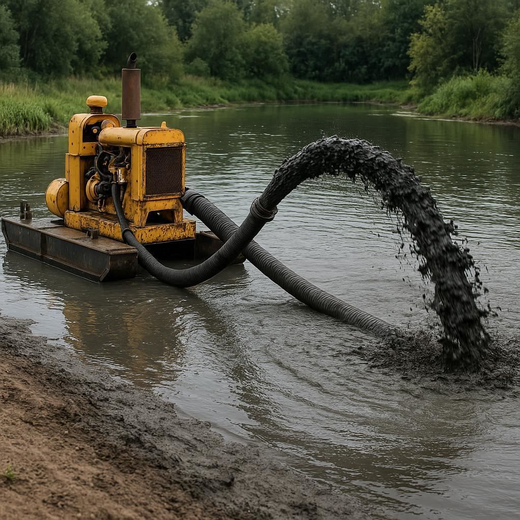 Очистка прудов и водоемов от ила в Каменногорске