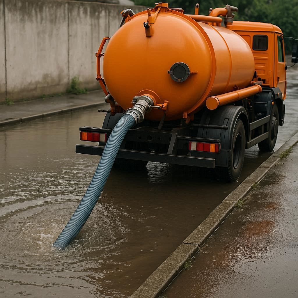 Откачка воды в Каменногорске